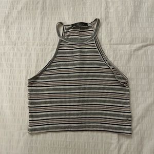 blue blush multi color crop top